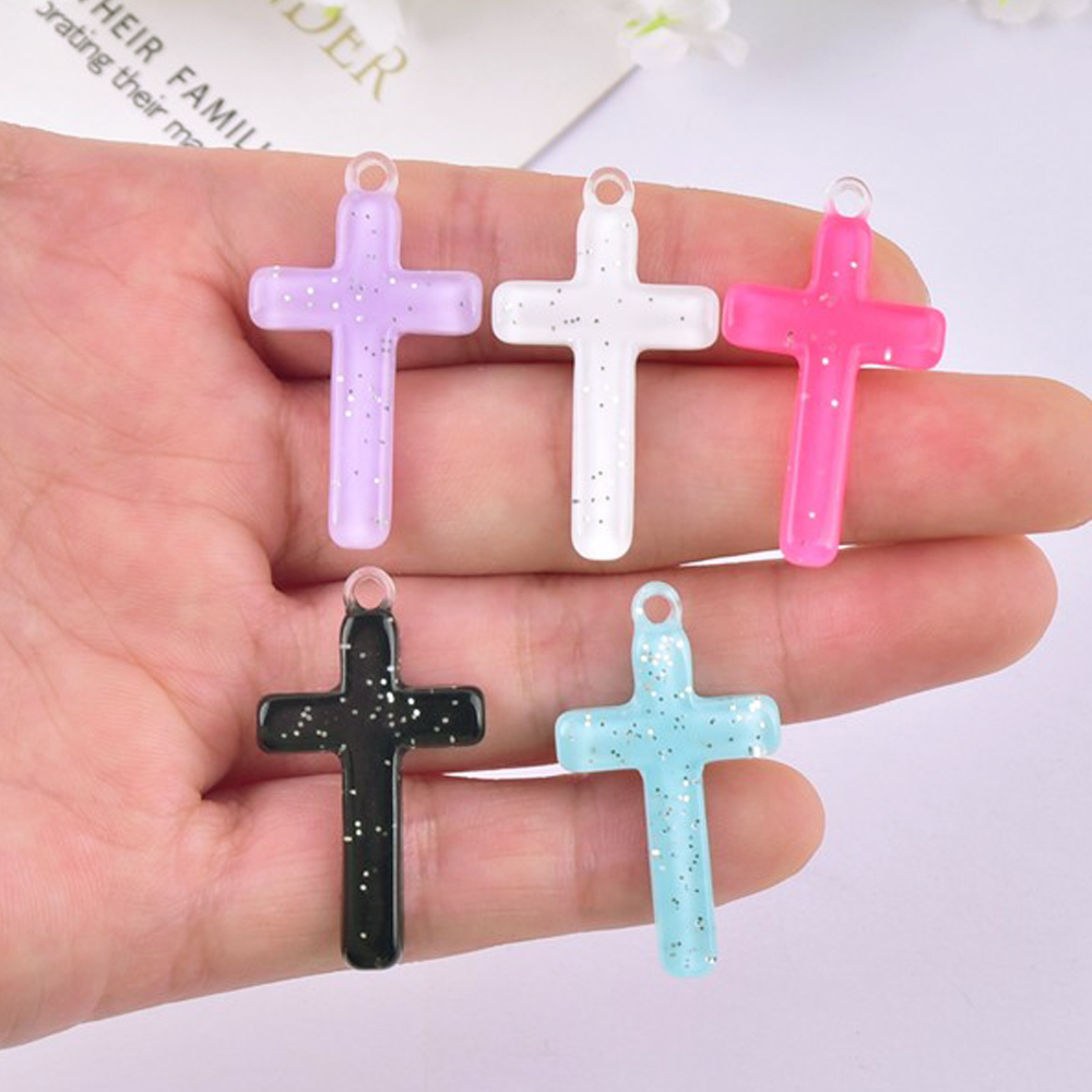 Resin Art Keychain - 6 قطع DIY القرط قلادة راتينج
