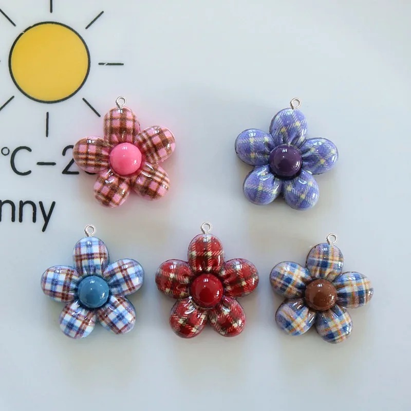 Resin Art Keychain - 10 قطع من قلادات الراتنج المسطحة