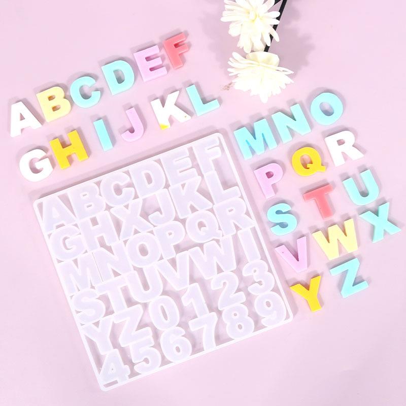 Resin Art Alphabet - الأبجدية الايبوكسي الراتنج قالب من السيليكون