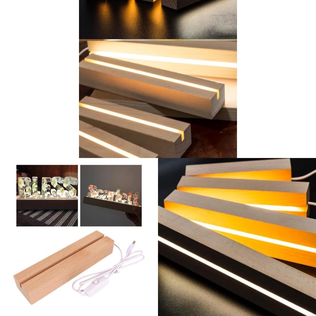Resin Art Use - R3MC Light Display Base خشبي عرض