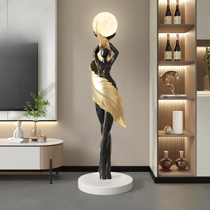 Resin Art On Floor - مصابيح أرضية كبيرة للمدخل، هدية فنية