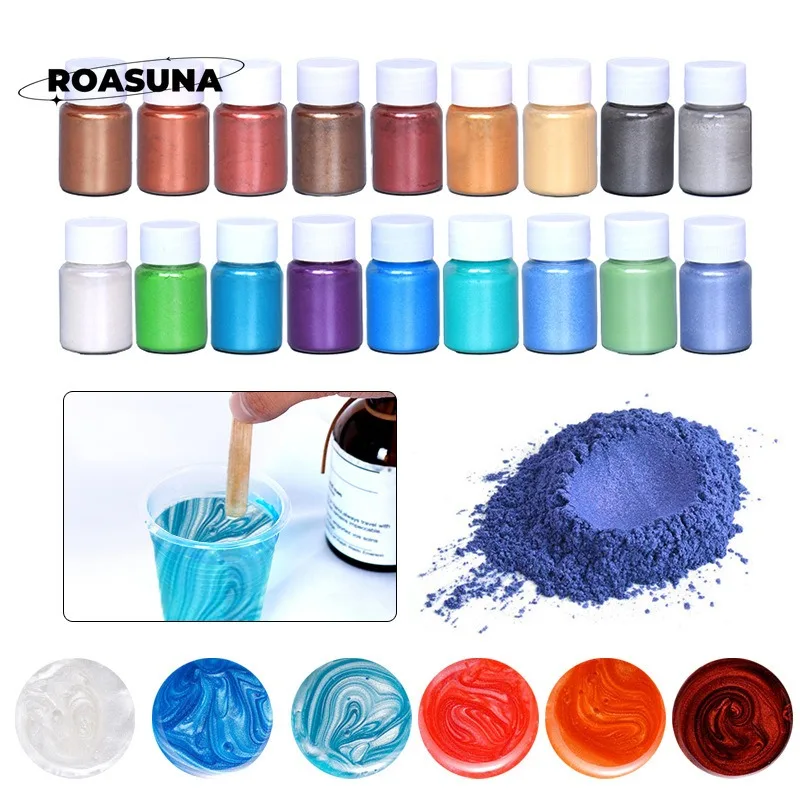 Resin Color Paste - 24 لون مسحوق اللؤلؤ الميكا لراتنجات