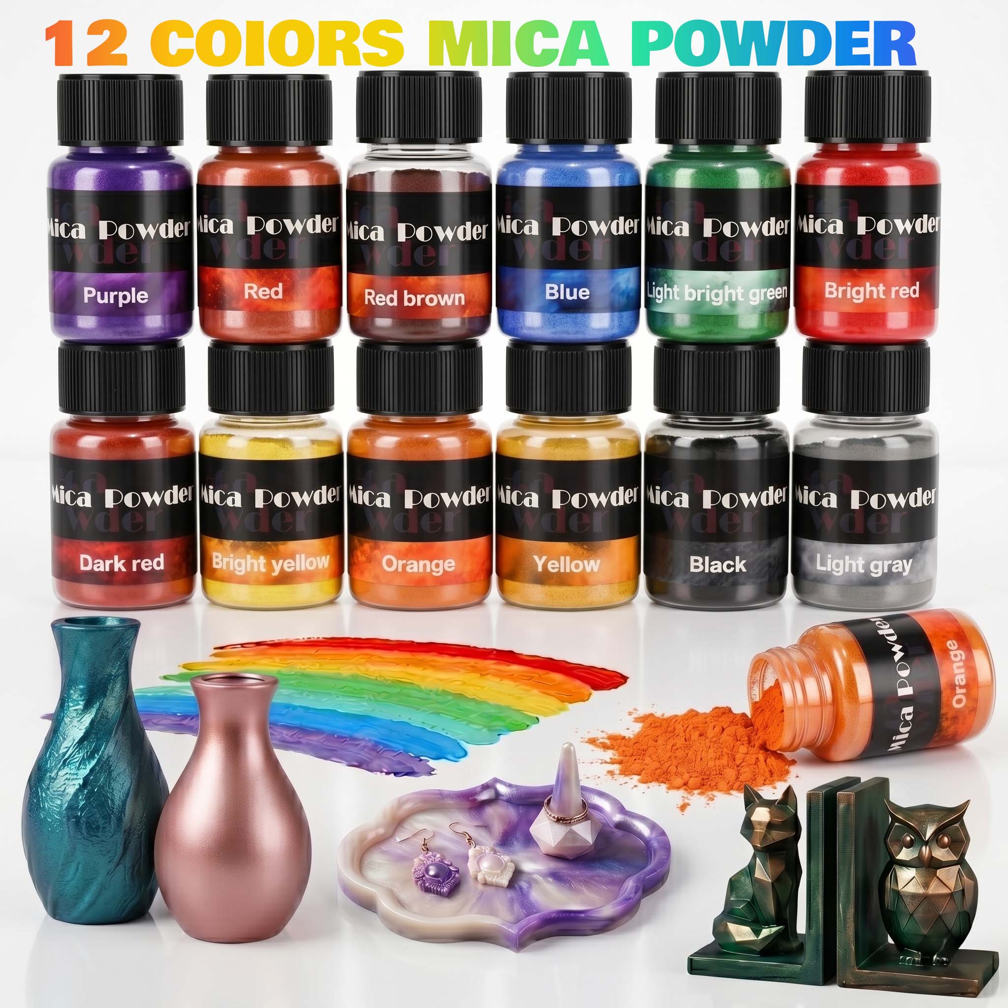 Resin Color Paste - مسحوق صبغة الجبس بـ 12 لونًا