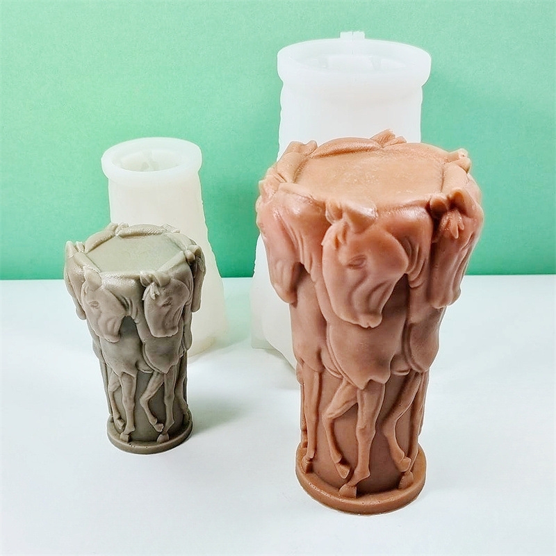 القطيع الحصان تمثال شمعة سيليك - مراجعة Resin Art Sculptures وسعره