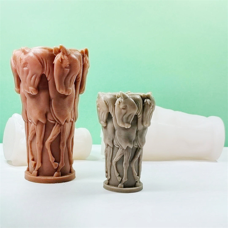 القطيع الحصان تمثال شمعة سيليك - مراجعة Resin Art Sculptures وسعره