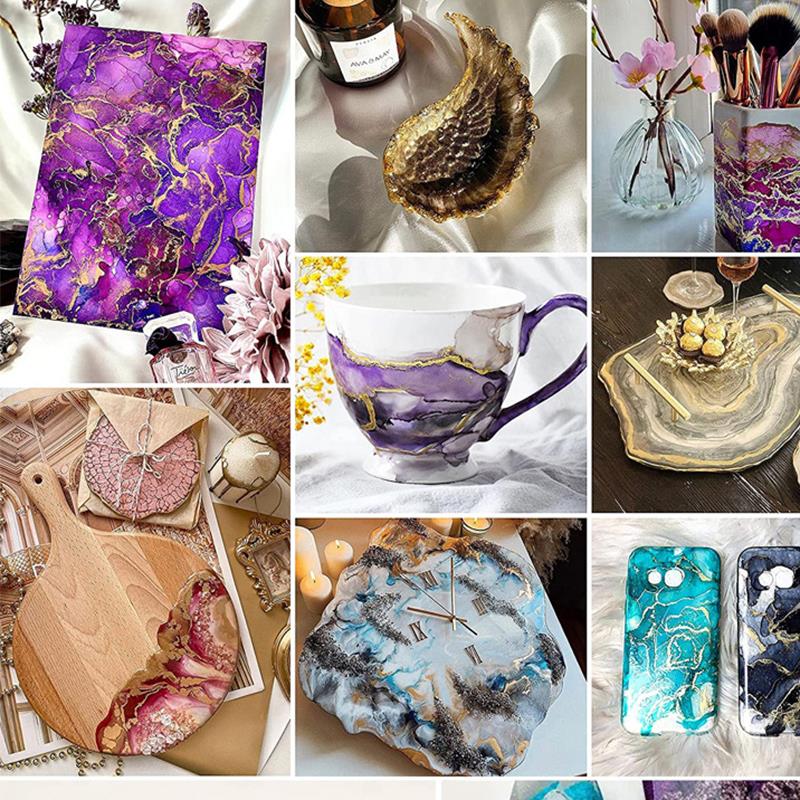 1 مجموعة الراتنج الصباغ عدة ال - مراجعة Resin Art Alcohol Ink وسعره