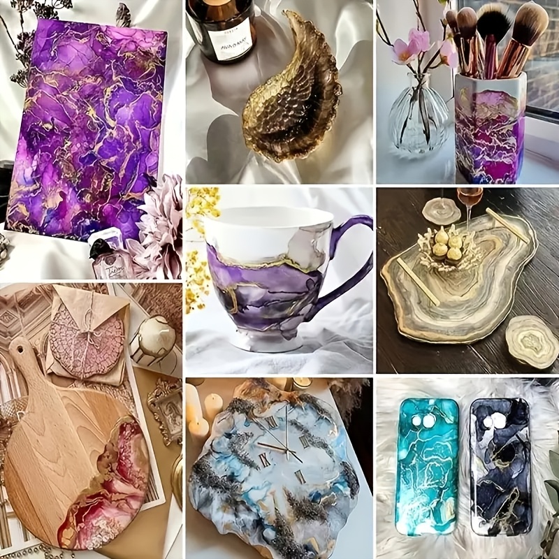 مجموعة حبر الكحول المعدني الفن - مراجعة Resin Art Alcohol Ink وسعره