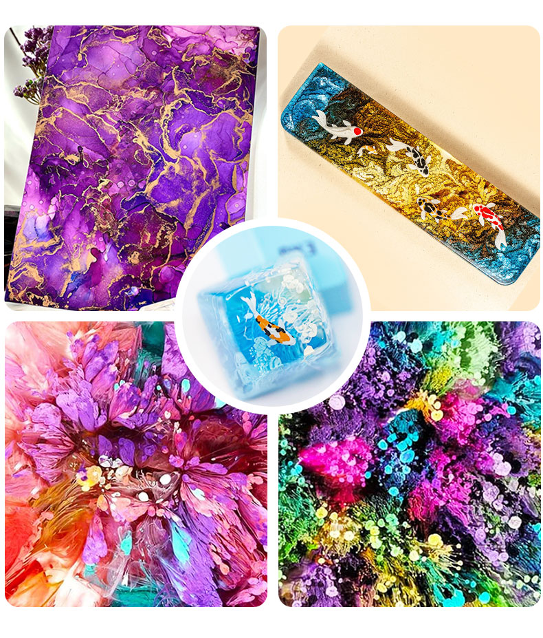 10 مللي الكحول الحبر الفن الاي - مراجعة Resin Art Alcohol Ink وسعره