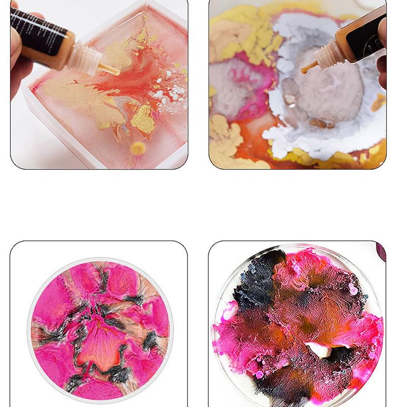 1 مجموعة الفن الحبر الكحول الا - مراجعة Resin Art Alcohol Ink وسعره