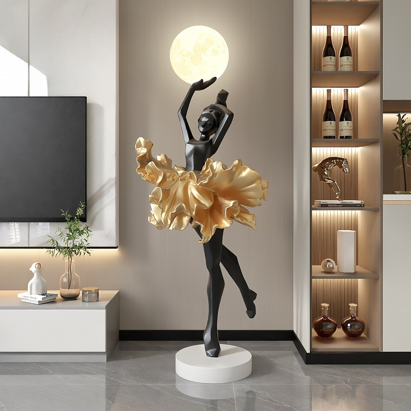 مصباح أرضي على شكل تمثال فني ت - مراجعة Resin Art On Floor وسعره
