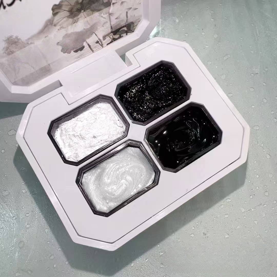 4 ألوان بات اللوحة هلام مسمار  - مراجعة Resin Color Paste وسعره