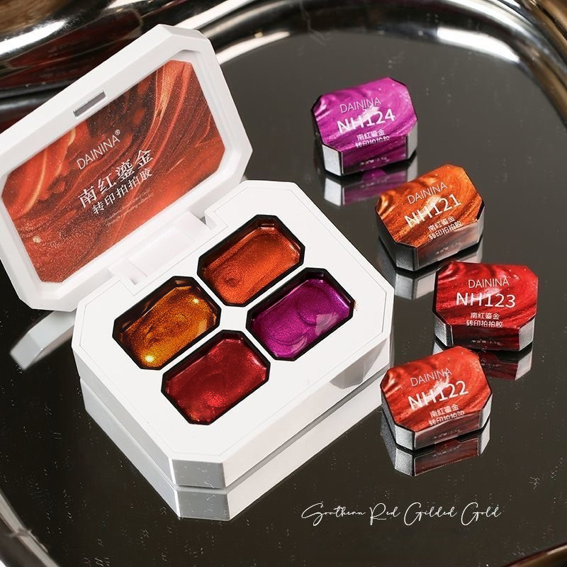 4 ألوان بات اللوحة هلام مسمار  - مراجعة Resin Color Paste وسعره