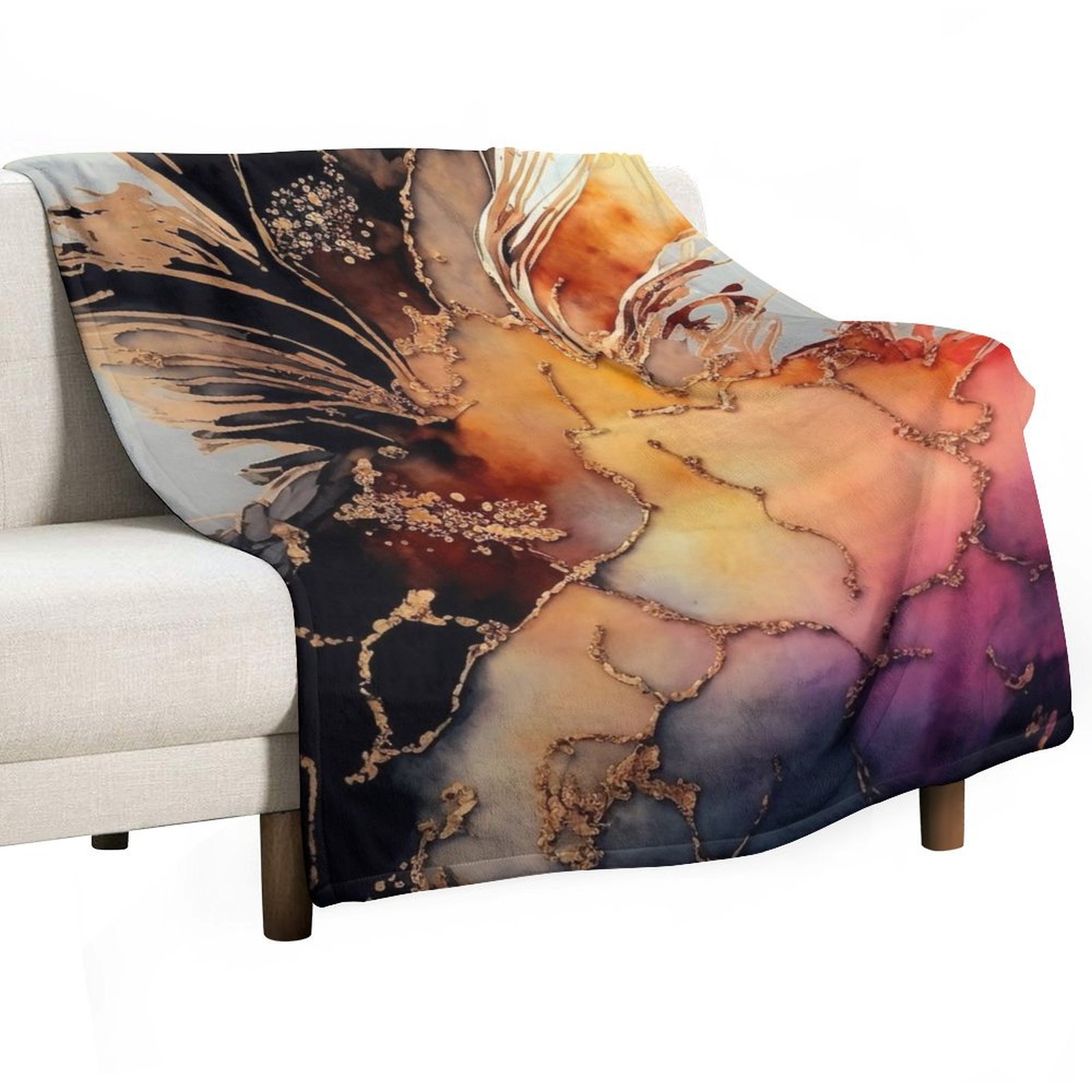 بطانية فاخرة ناعمة بنقشة مربعا - مراجعة Resin Art Alcohol Ink وسعره