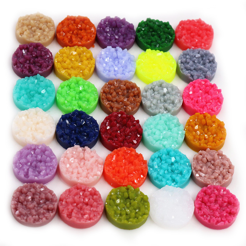 40 قطعة الراتنج Druzy كبوشن قب - مراجعة Resin Art Engagement وسعره