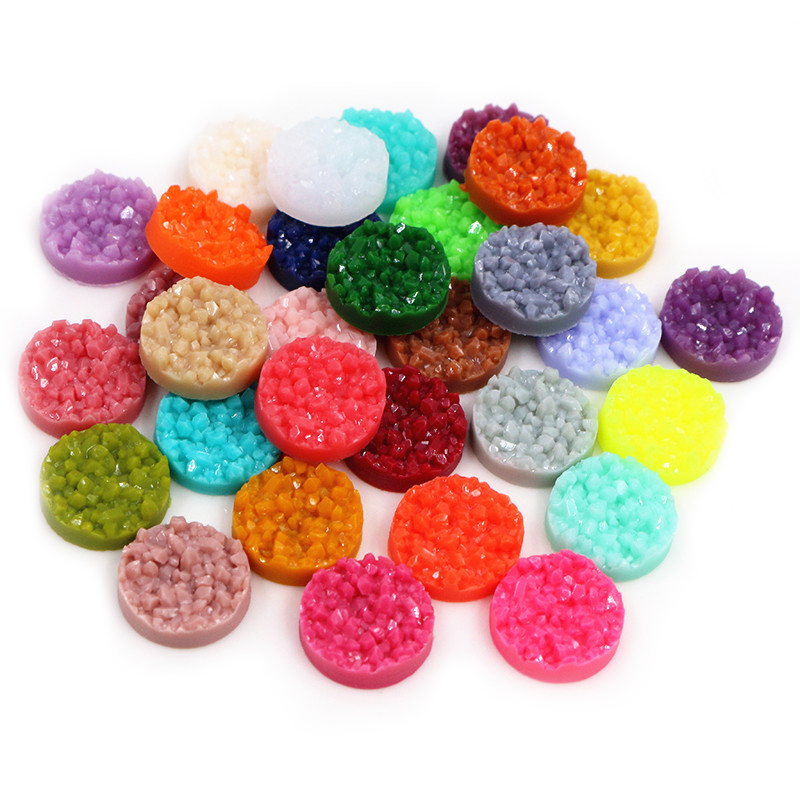 40 قطعة الراتنج Druzy كبوشن قب - مراجعة Resin Art Engagement وسعره