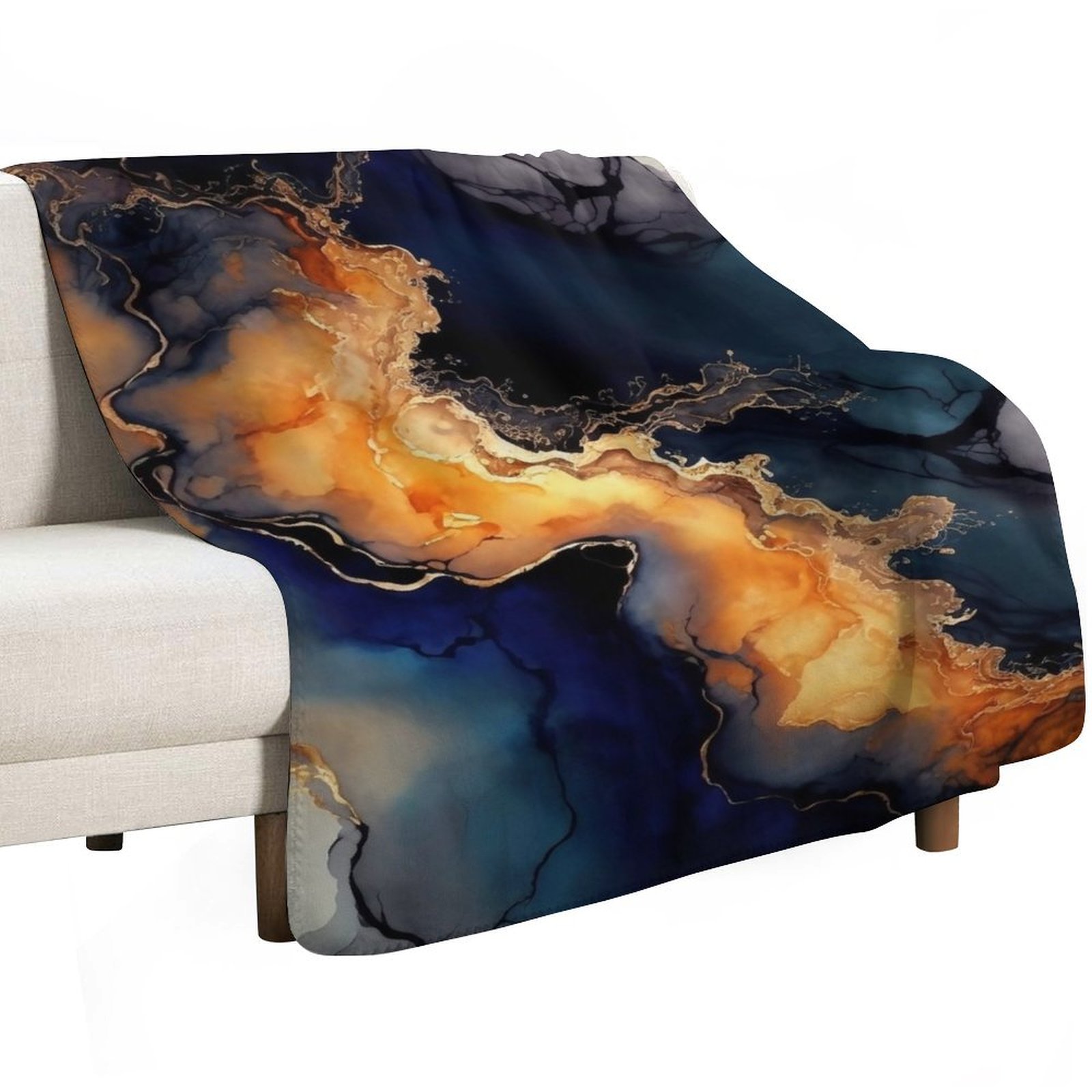 أمواج بركانية - بطانية فنية من - مراجعة Resin Art Alcohol Ink وسعره