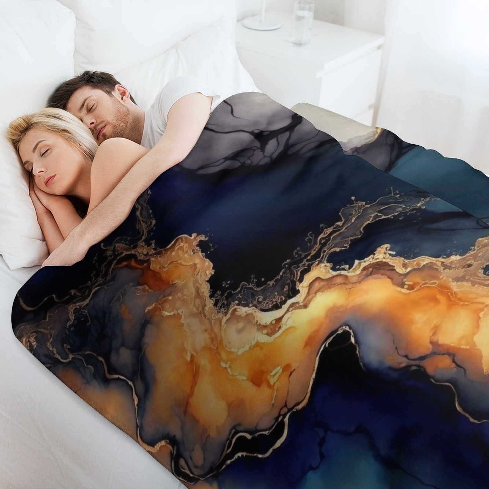 أمواج بركانية - بطانية فنية من - مراجعة Resin Art Alcohol Ink وسعره