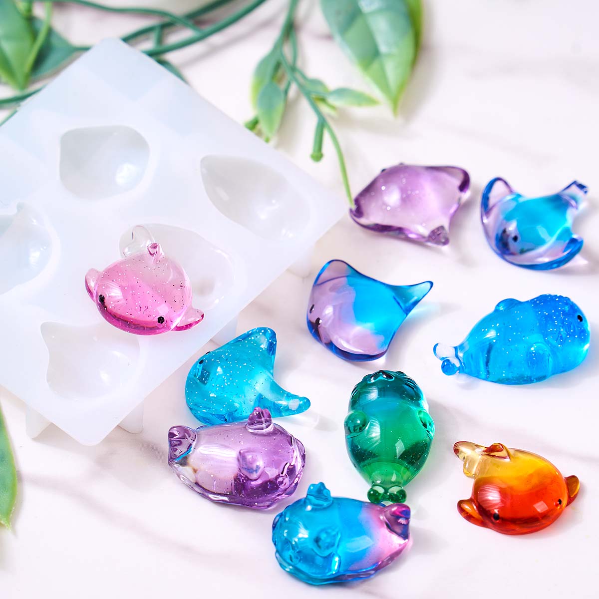 قالب سيليكون ثلاثي الأبعاد بتص - مراجعة Resin Art Keychain وسعره