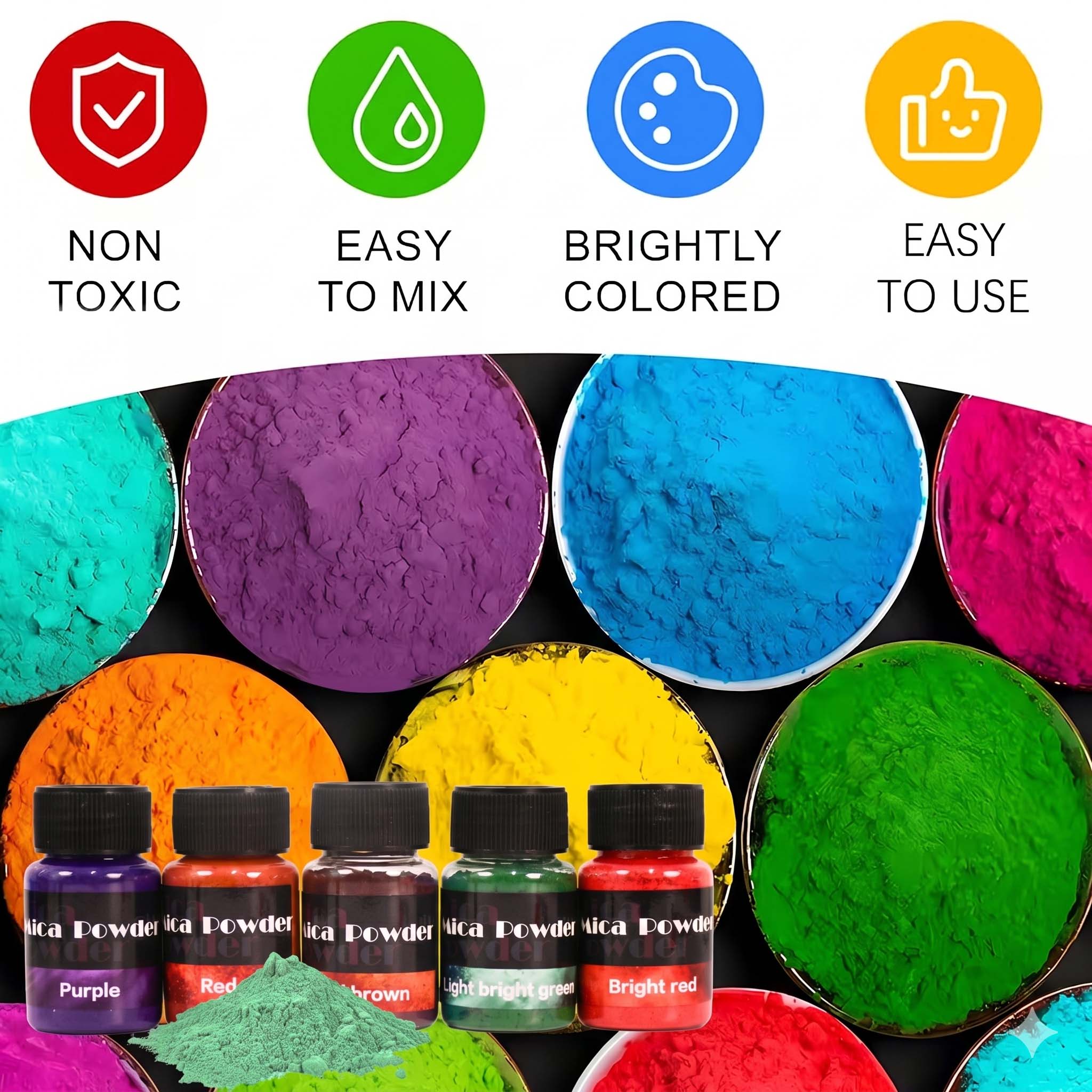 مسحوق صبغة الجبس بـ 12 لونًا ل - مراجعة Resin Color Paste وسعره