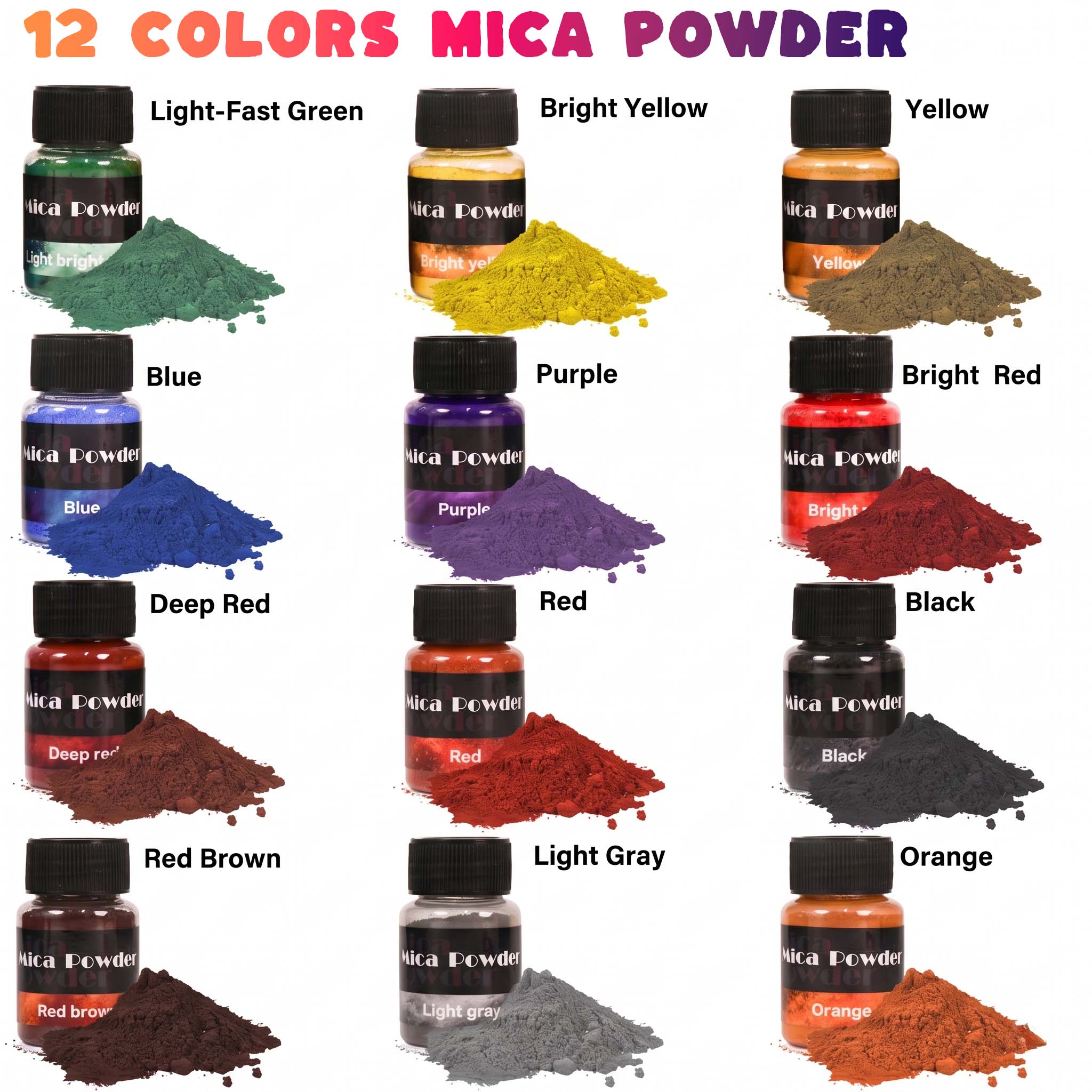 مسحوق صبغة الجبس بـ 12 لونًا ل - مراجعة Resin Color Paste وسعره