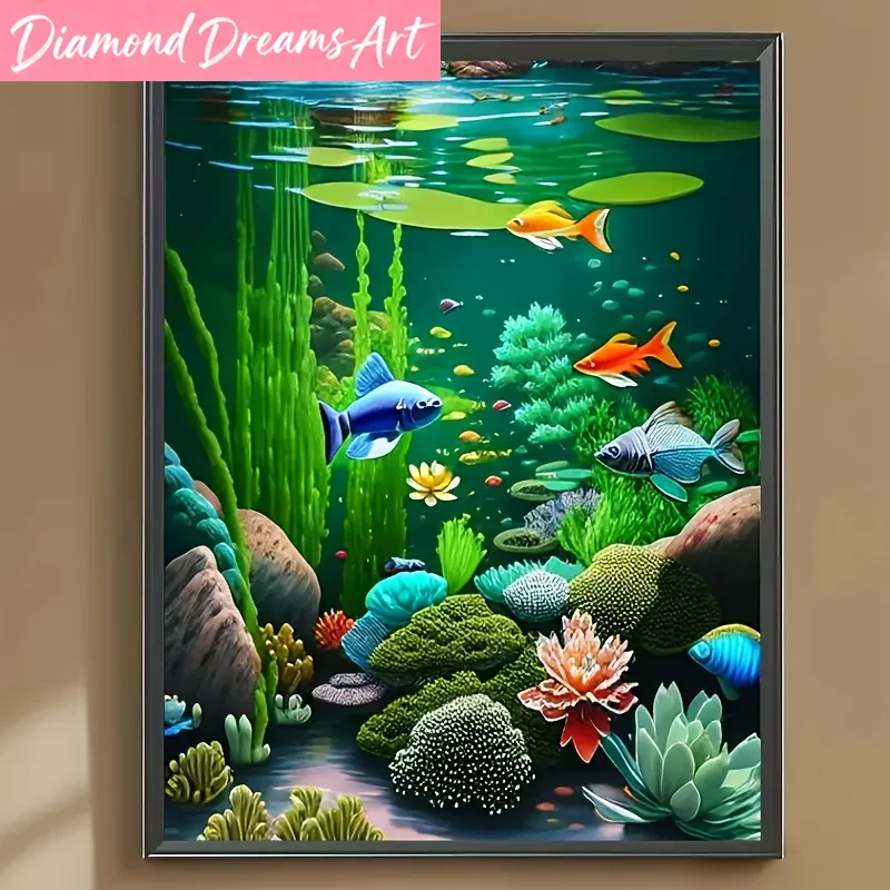 لوحة فنية ماسية بدون إطار، فن  - مراجعة Resin Art Underwater وسعره