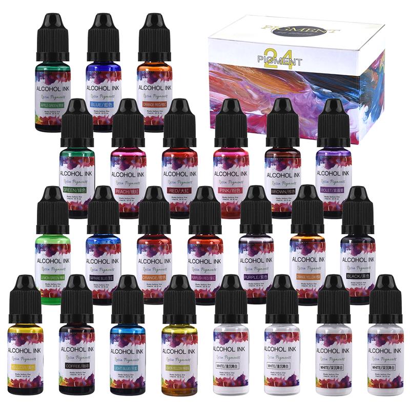 الايبوكسي الراتنج الصباغ عدة ، - مراجعة Resin Art Alcohol Ink وسعره